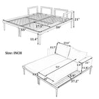 Nestfair 2 in 1 Outdoor Daybed with Cushions and Pillows