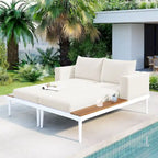 Nestfair 2 in 1 Outdoor Daybed with Cushions and Pillows