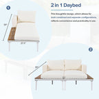 Nestfair 2 in 1 Outdoor Daybed with Cushions and Pillows