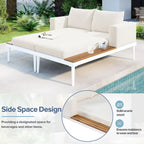 Nestfair 2 in 1 Outdoor Daybed with Cushions and Pillows
