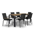 Finn 7-Piece Outdoor Rectangle Table and 6 Chair Set by Homestyles