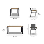 Finn 7-Piece Outdoor Rectangle Table and 6 Chair Set by Homestyles