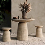 Studio London Faux Travertine Bistro Table Maddox Concrete Patio Table