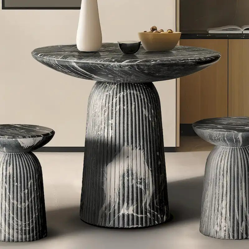 Studio London Faux Travertine Bistro Table Maddox Concrete Patio Table