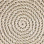 18 Solid Cream Macrame Round Handmade Natural Cotton Pouf