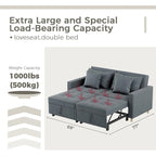 AECOJOY Divano Letto 3 in 1, Letto Singolo Convertibile