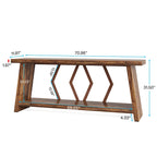 70.86-inch Wood Sofa Console Accent Table for Entryway