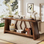 70.86-inch Wood Sofa Console Accent Table for Entryway