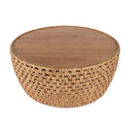 Captiva Round Rattan Drum Coffee Table