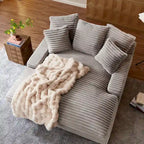 Modern Double Sleeper Sofa BedComfortable Cloud Couch Daybed Soft Fluffy Corduroy Upholstery