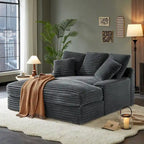 Modern Double Sleeper Sofa BedComfortable Cloud Couch Daybed Soft Fluffy Corduroy Upholstery