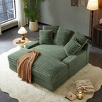 Modern Double Sleeper Sofa BedComfortable Cloud Couch Daybed Soft Fluffy Corduroy Upholstery