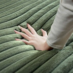Modern Double Sleeper Sofa BedComfortable Cloud Couch Daybed Soft Fluffy Corduroy Upholstery