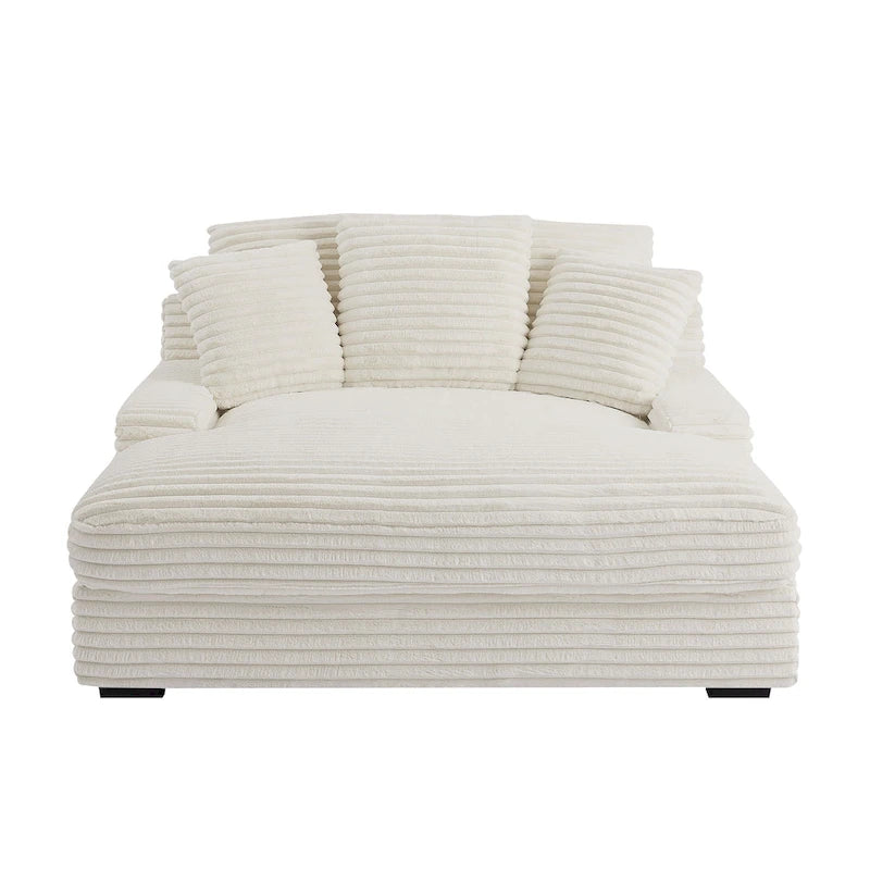 Modern Double Sleeper Sofa BedComfortable Cloud Couch Daybed Soft Fluffy Corduroy Upholstery
