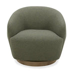 Divani Casa Agatha Modern Hemp Fabric Swivel Accent Chair