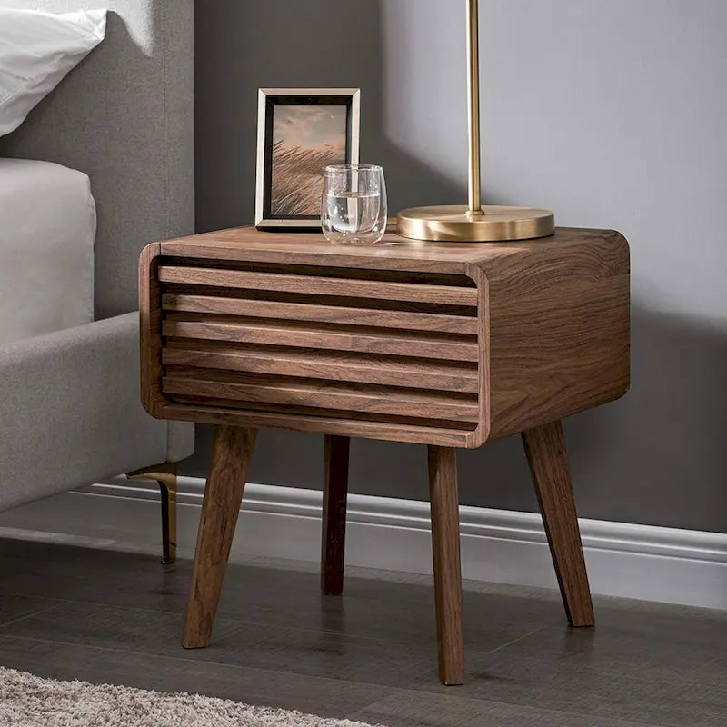 Mopio Ensley Night Stand, Side Table, End Table, Mid Century Modern Nightstand, Bedside Tables, Small Nightstand with Drawers