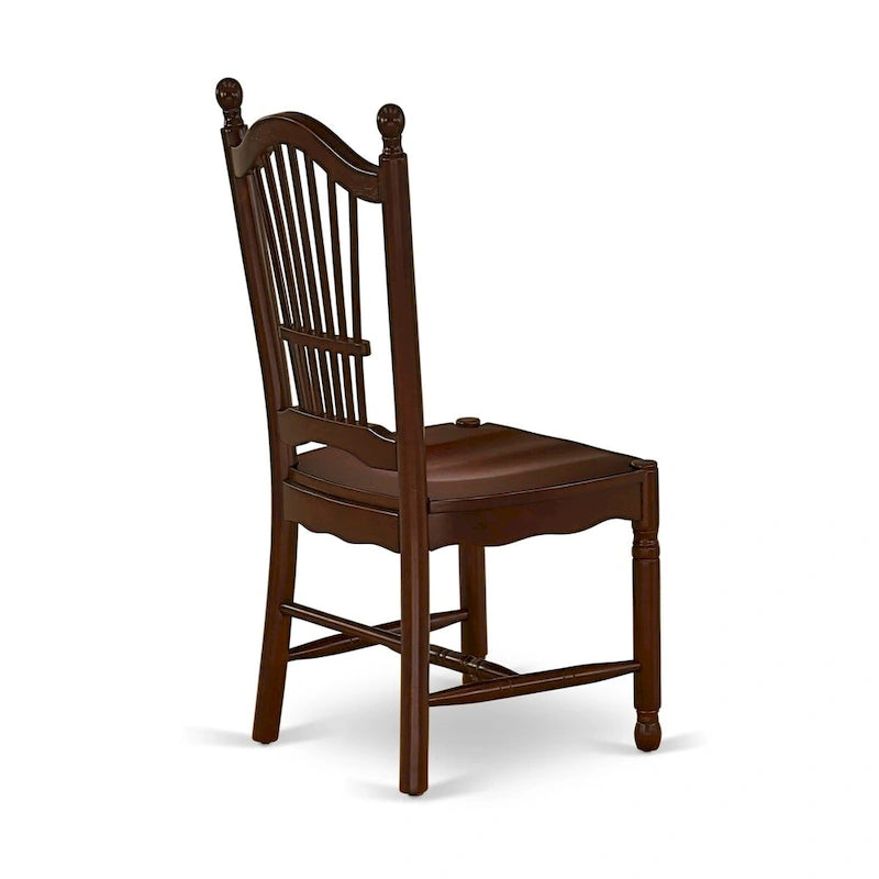 East West Furniture Set da tavolo da pranzo - un tavolo da cucina rettangolare e sedie da pranzo - Mogano (Opzioni pezzi)