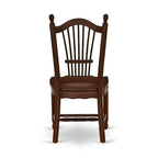 East West Furniture Set da tavolo da pranzo - un tavolo da cucina rettangolare e sedie da pranzo - Mogano (Opzioni pezzi)