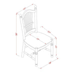 East West Furniture Set da tavolo da pranzo - un tavolo da cucina rettangolare e sedie da pranzo - Mogano (Opzioni pezzi)