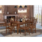 East West Furniture Set da tavolo da pranzo - un tavolo da cucina rettangolare e sedie da pranzo - Mogano (Opzioni pezzi)