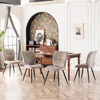 Fabric Upholstered High Back Dining Chairs Set of 2