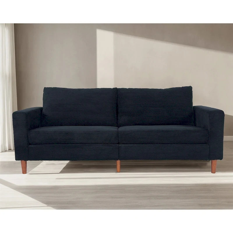 82 Inch Sofa, Comfy Sofa Couch Extra Deep Seats, Corduroy Couch for Living Room Loveseat Removable Sofa Cover Cushions