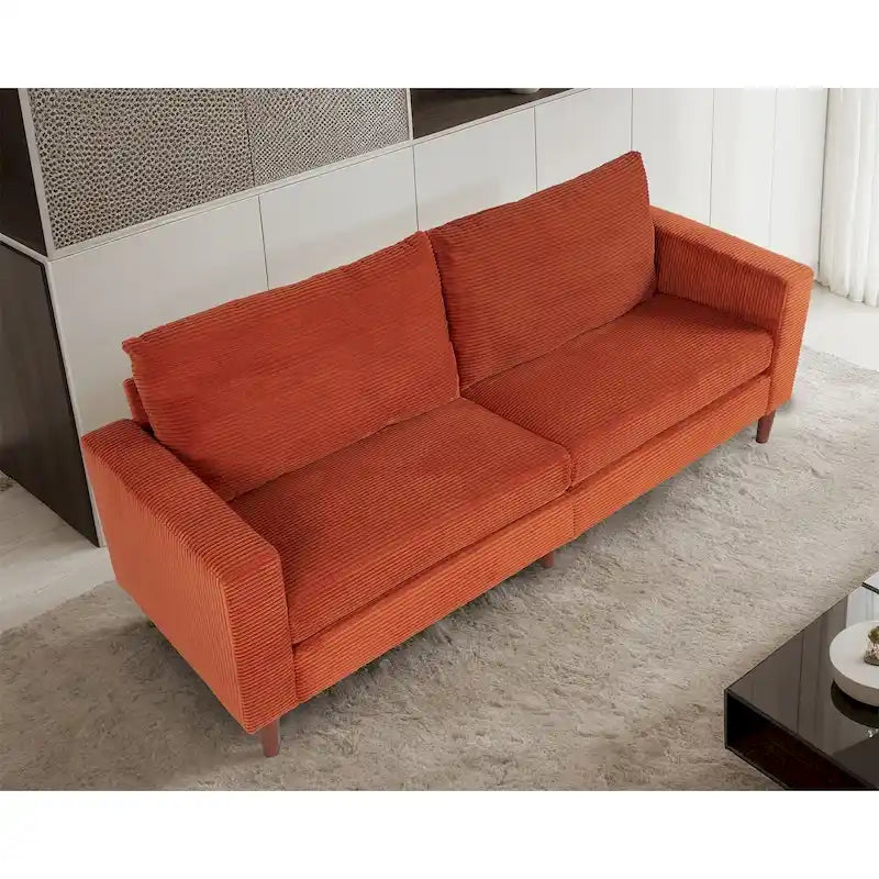 82 Inch Sofa, Comfy Sofa Couch Extra Deep Seats, Corduroy Couch for Living Room Loveseat Removable Sofa Cover Cushions