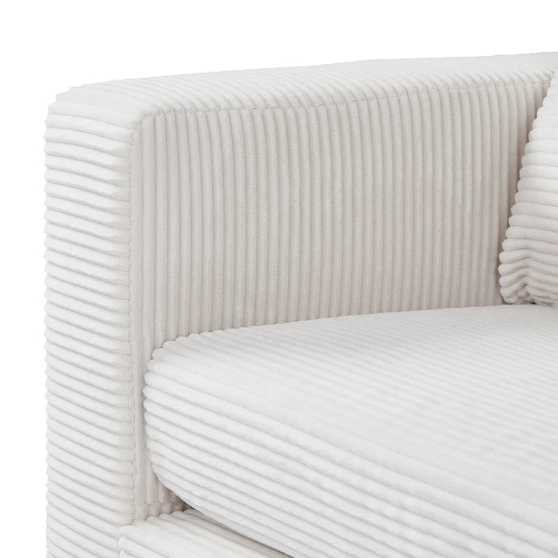 82 Inch Sofa, Comfy Sofa Couch Extra Deep Seats, Corduroy Couch for Living Room Loveseat Removable Sofa Cover Cushions