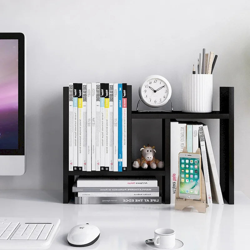 Jerry & Maggie Wooden Desktop Organizer Shelf with Storage