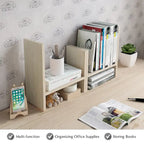 Jerry & Maggie Wooden Desktop Organizer Shelf with Storage