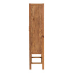 Mobile alto Sibu in rattan naturale e legno di teak in stile bohémien