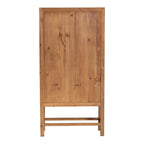 Mobile alto Sibu in rattan naturale e legno di teak in stile bohémien