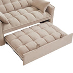 4-in-1 Pull-Out Sleeper Sofa Bed - Loveseat in Velvet -Convertible Couch Bed with Reclining Backrest,2 Side Pockets