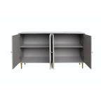 Modern Lacquered 4-Door Wooden Sideboard Buffet Server Cabinet