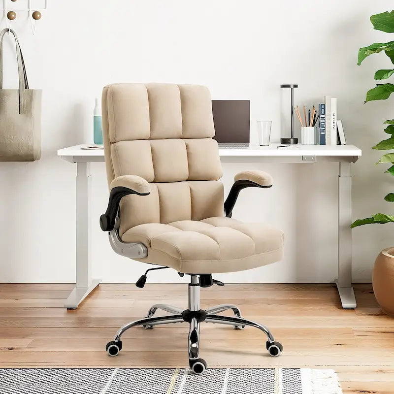 AVAWING Velvet Office Chair Executive Computer Desk Chair