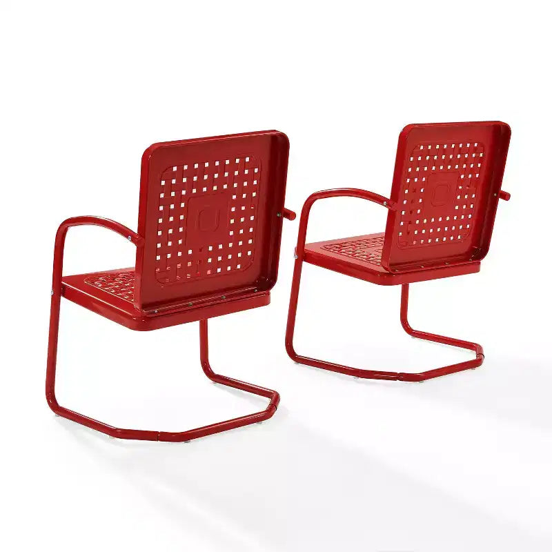 Crosley 2pk Bates Outdoor Metal Armchair Set