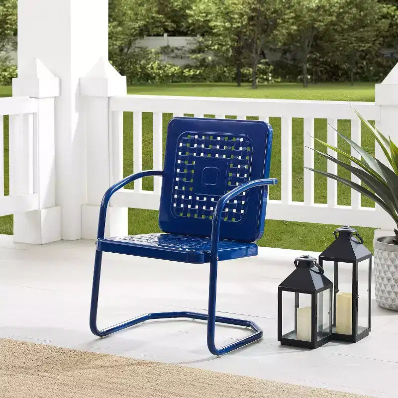 Crosley 2pk Bates Outdoor Metal Armchair Set