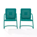 Crosley 2pk Bates Outdoor Metal Armchair Set