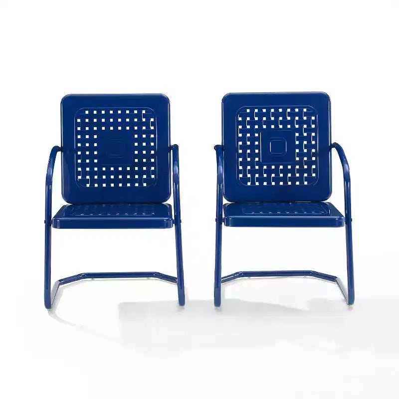 Crosley 2pk Bates Outdoor Metal Armchair Set
