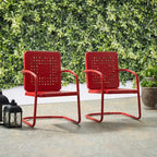 Crosley 2pk Bates Outdoor Metal Armchair Set
