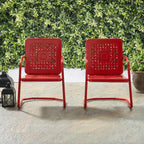 Crosley 2pk Bates Outdoor Metal Armchair Set