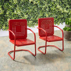 Crosley 2pk Bates Outdoor Metal Armchair Set