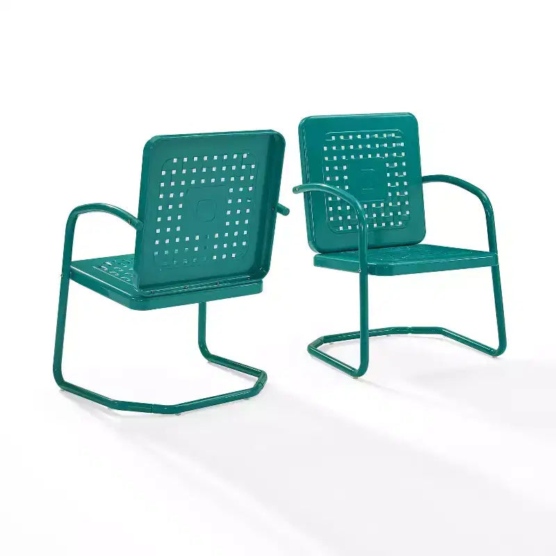 Crosley 2pk Bates Outdoor Metal Armchair Set