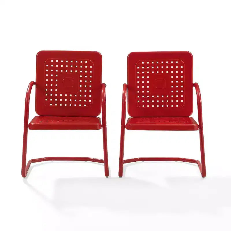 Crosley 2pk Bates Outdoor Metal Armchair Set