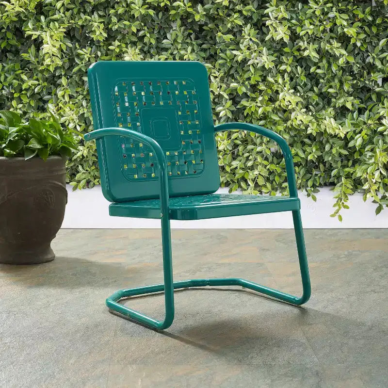 Crosley 2pk Bates Outdoor Metal Armchair Set