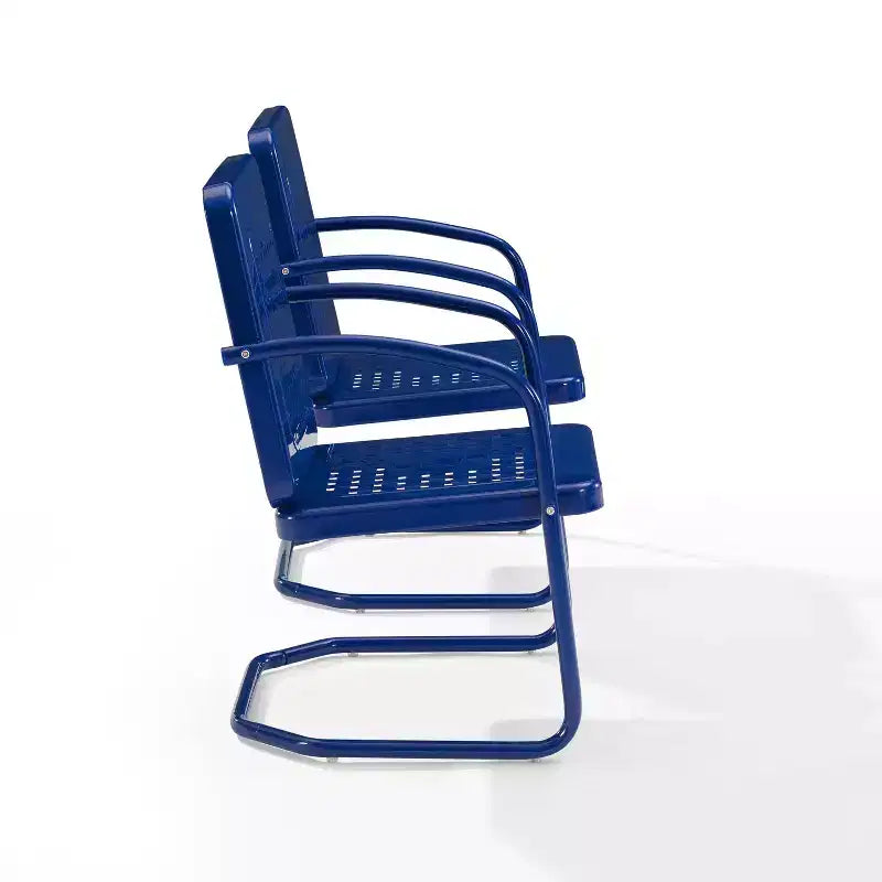 Crosley 2pk Bates Outdoor Metal Armchair Set