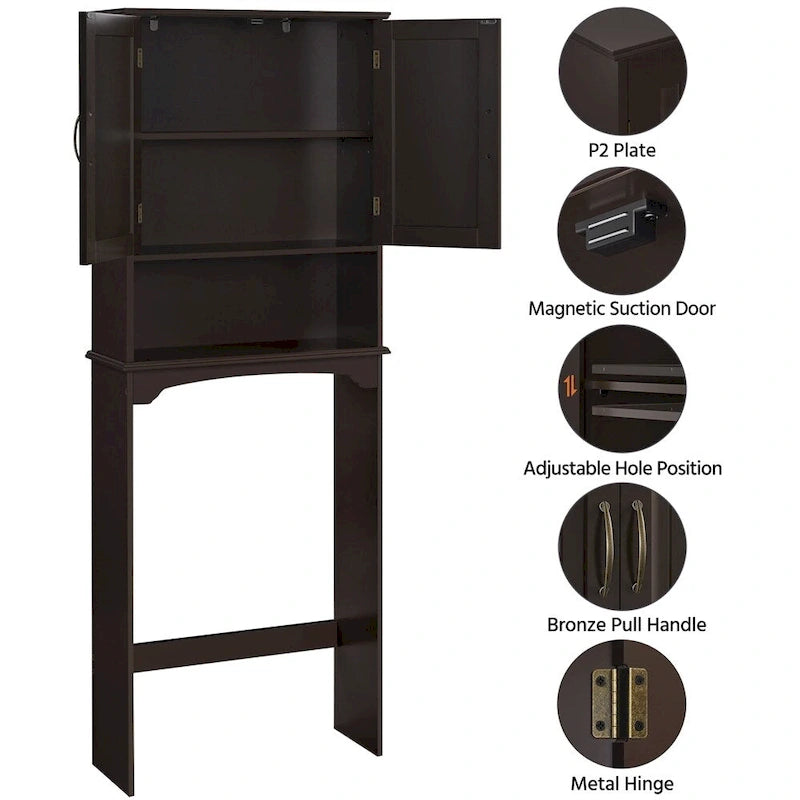 Yaheetech Bathroom Space Saving Organizer Over-the -Toilet