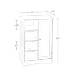 RiverRidge Ashland Single Door Bathroom and Laundry Storage Cabinet with 3 Drawers, Open and Adjustable Shelf