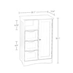 RiverRidge Ashland Single Door Bathroom and Laundry Storage Cabinet with 3 Drawers, Open and Adjustable Shelf
