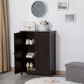 Yaheetech Floor Cabinet with 2 Doors, 2 Adjustable Shelves